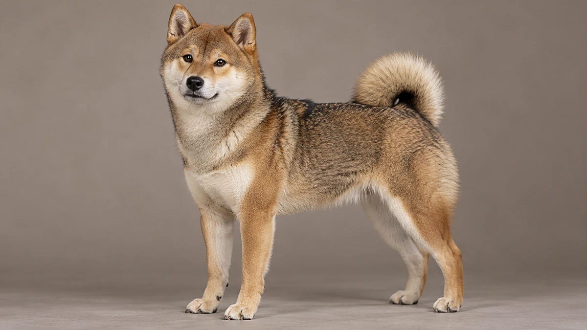 Shiba Köpek köpek — sesame (kızıl-gri) renk