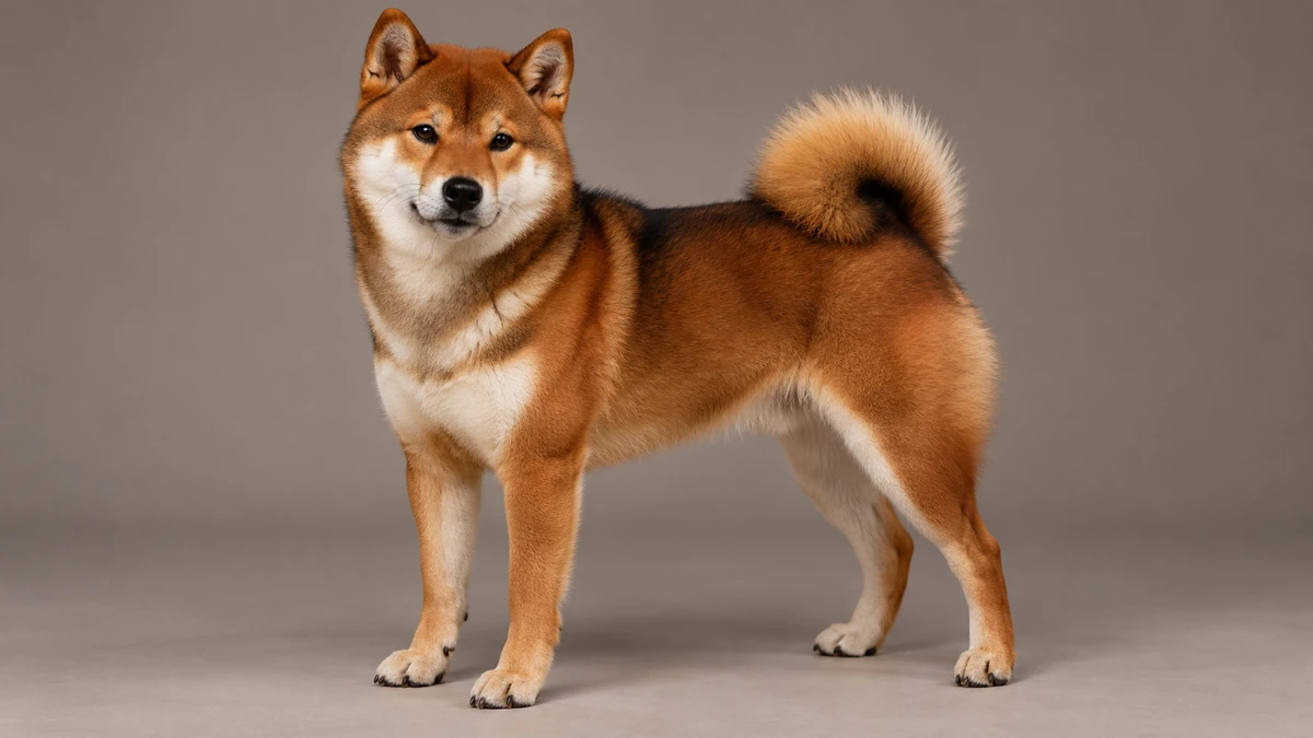 Shiba Köpek köpek — koyu kızıl renk