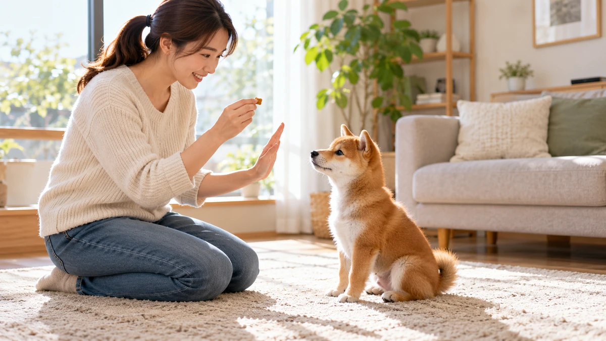 Shiba Köpek yavru köpek — komut ve eğitim